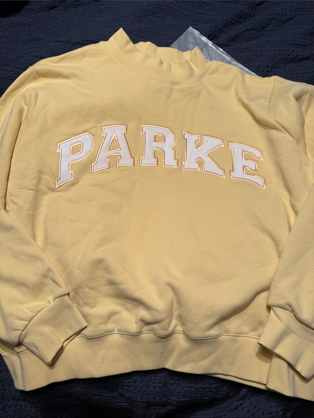 Parke peel Crewneck heritage Sweatshirt with White Logo Tag brand new in bag